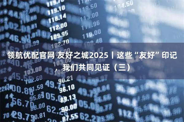 领航优配官网 友好之城2025丨这些“友好”印记，我们共同见证（三）